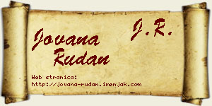 Jovana Rudan vizit kartica
